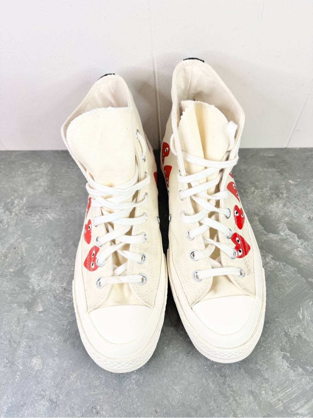 Converse Chuck Taylor All Star 70 Hi Comme des Garcons PLAY Multi-Heart White - Picture 4 of 13